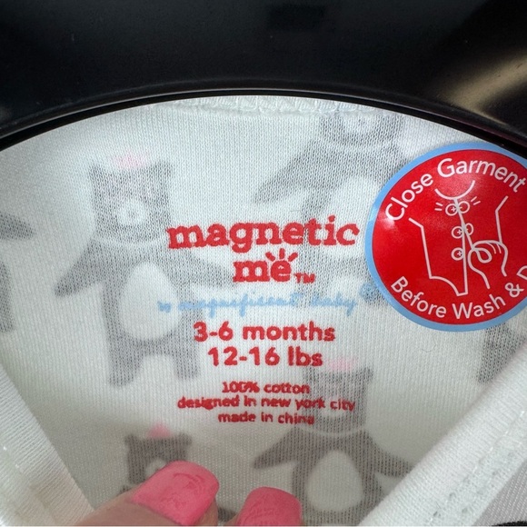 Magnetic Me Black and White Princess Party Bears One Piece Size 3-6 Months - Picture 3 of 5
